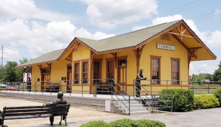 Historic Tomball Texas train depot — family law attorney Houston TX serving Tomball