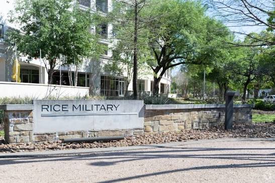 Rice Military Washington Avenue Houston Texas at dusk — family law attorney Houston TX serving Rice Military divorce cases