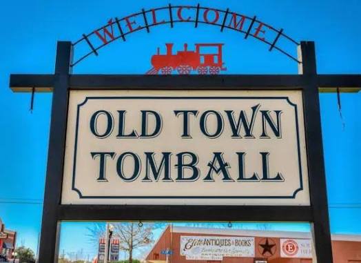 Welcome to Old Town Tomball Texas sign — family law attorney Tomball TX